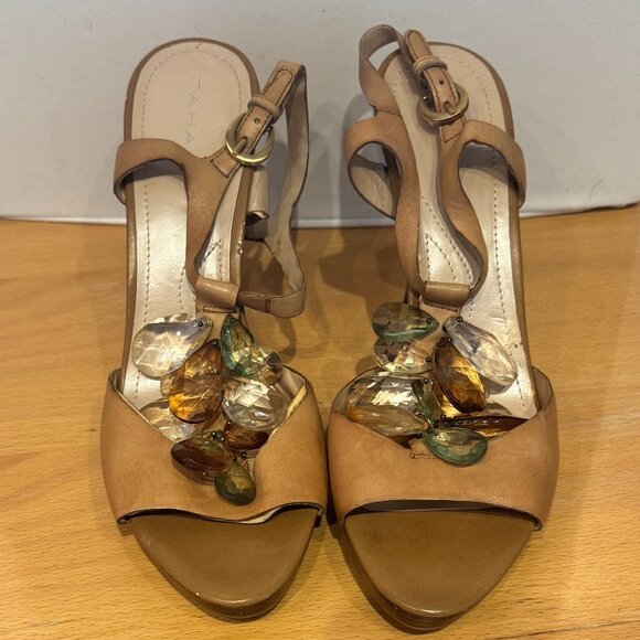 Tahari Treble Jeweled Heels - sz 8.5 - Picture 2 of 10